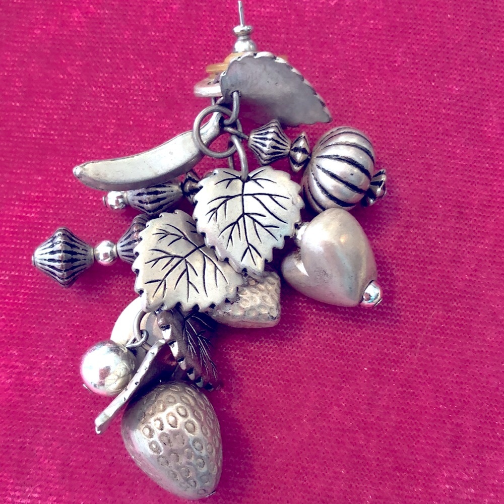 Silver Hanging Earrings Multiple Different Charm … - image 3